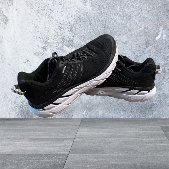 Hoka One One Clifton 6 Black White Women Running Shoes 1102873 BWHT Size 7.5 - Picture 12 of 16